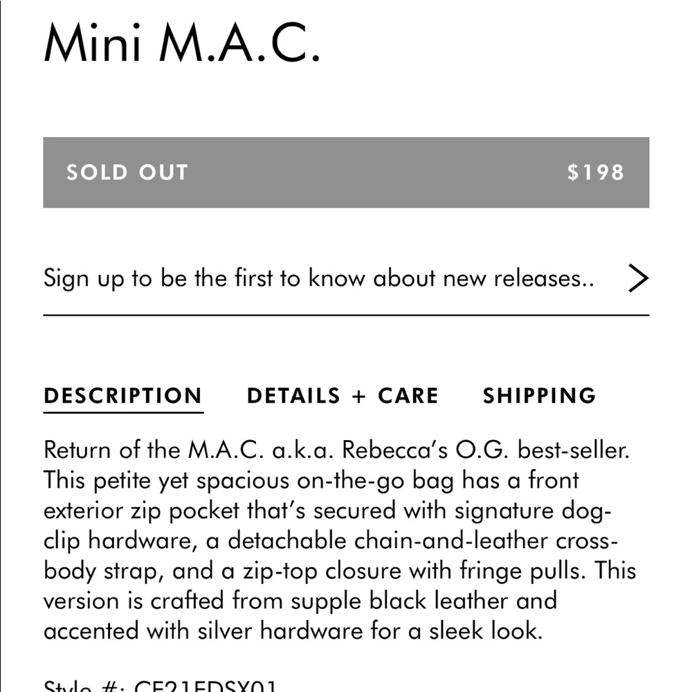 Rebecca Minkoff Mini M.A.C. - Picture 2 of 3